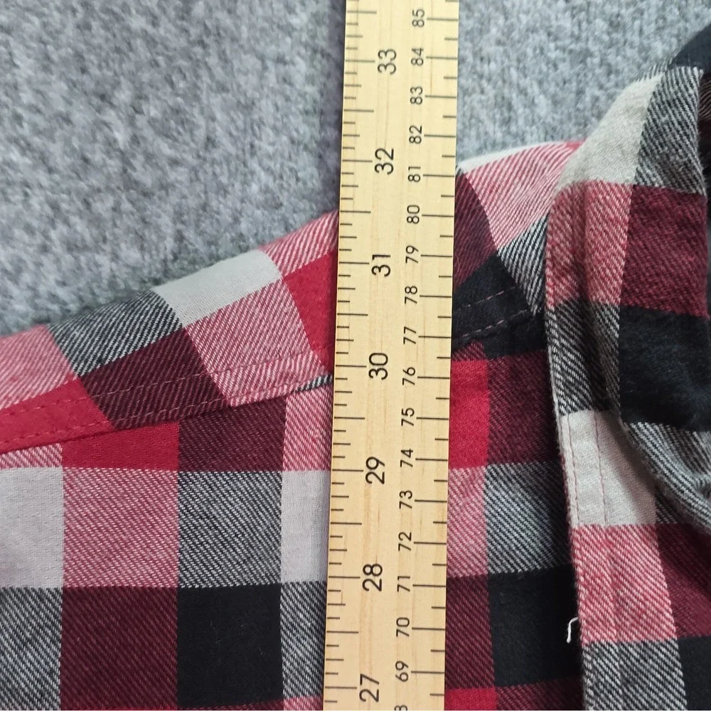 Wrangler Men's 3XL Big & Tall Quilted Lined Plaid Shacket Button Pockets